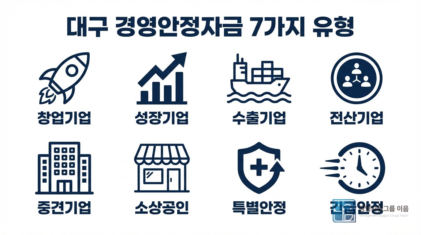 대구 중소기업경영안정자금의 7가지 지원 분야별 특징